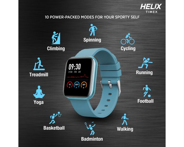 Helix Smart Metal Fit Blue Silicone