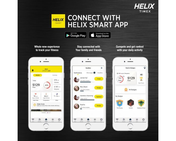 Helix Smart Metal Fit Black & Blue
