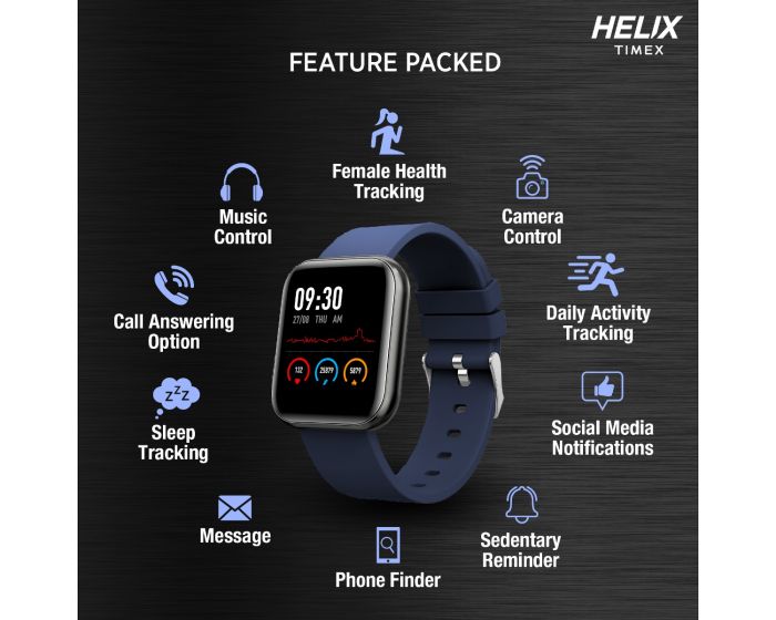 Helix Smart Metal Fit Black & Blue