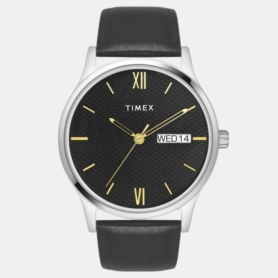 Classics Unisex Quartz Black Dial Analog Leather Watch TW0TG8309
