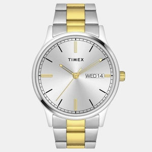 Classics Men Quartz White Dial Analog Stainless Steel Watch TW0TG8314