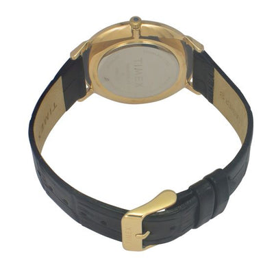 Fashion Men Quartz Black Dial Analog Leather Watch TWEG21901