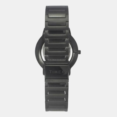 Fashion Men Quartz Black Dial Analog Stainless Steel Watch TWEG21906