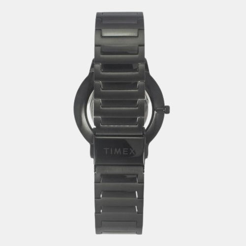 Fashion Men Quartz Black Dial Analog Stainless Steel Watch TWEG21906