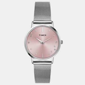 Fashion Women Quartz Pink Dial Analog Brass Watch TWEL15600