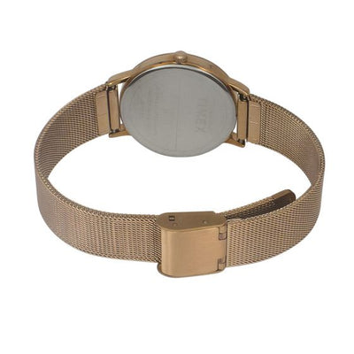 Fashion Women Quartz Rose Gold Dial Analog Brass Watch TWEL15602