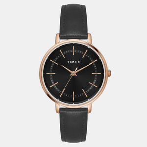 Classics Women Quartz Black Dial Analog Leather Watch TWEL15802