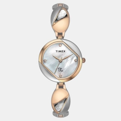 Fria Women Quartz Silver Dial Analog Stainless Steel Watch TWEL16301