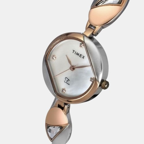 Fria Women Quartz Silver Dial Analog Stainless Steel Watch TWEL16301