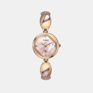 Fria Women Quartz Pink Dial Analog Stainless Steel Watch TWEL16302