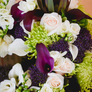 Fresh Green & Purple Organic Wedding