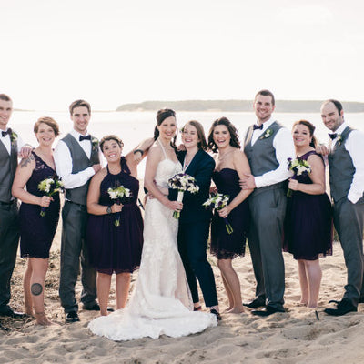 Fresh Green & Purple Organic Wedding
