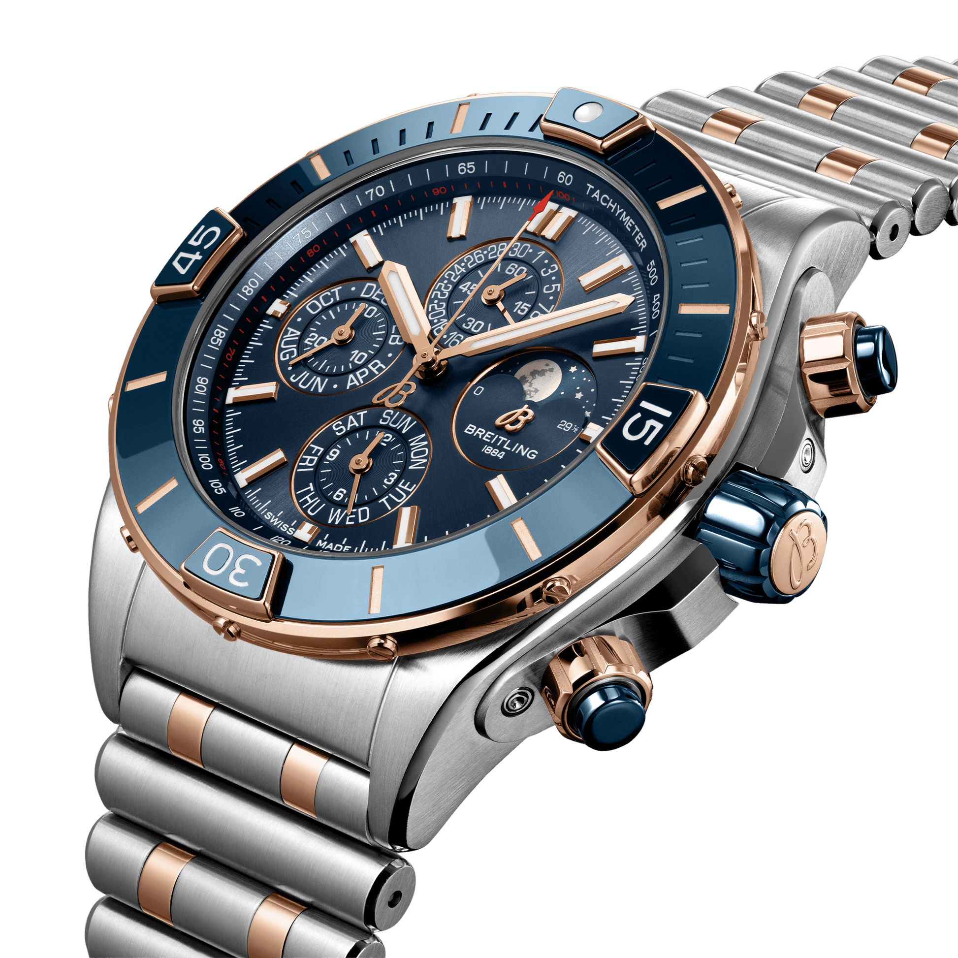 Breitling Super Chronomat Four-Year Calendar Blue Dial Men 44mm