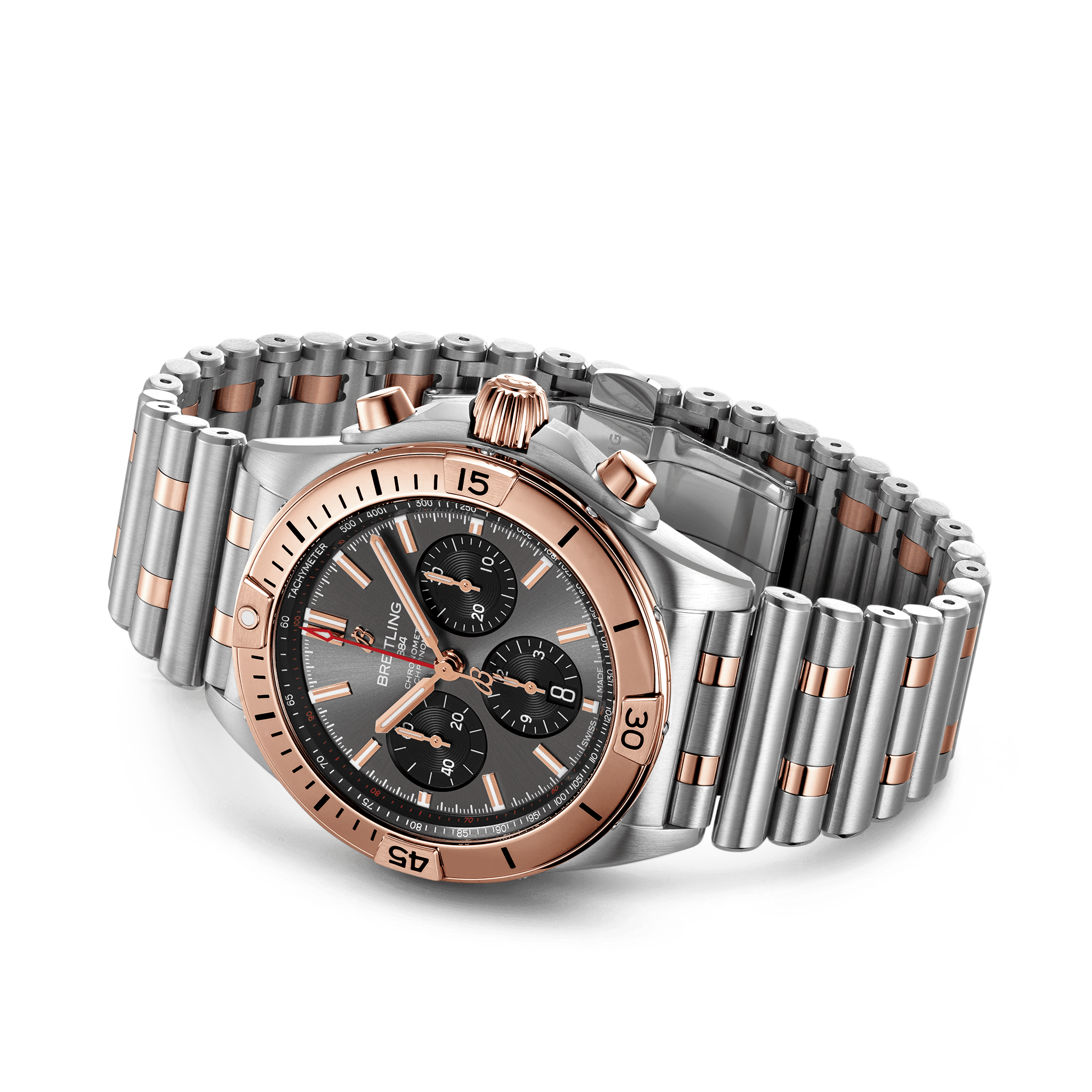 Breitling Chronomat B01 Rose Gold Anthracite Dial Men 42mm