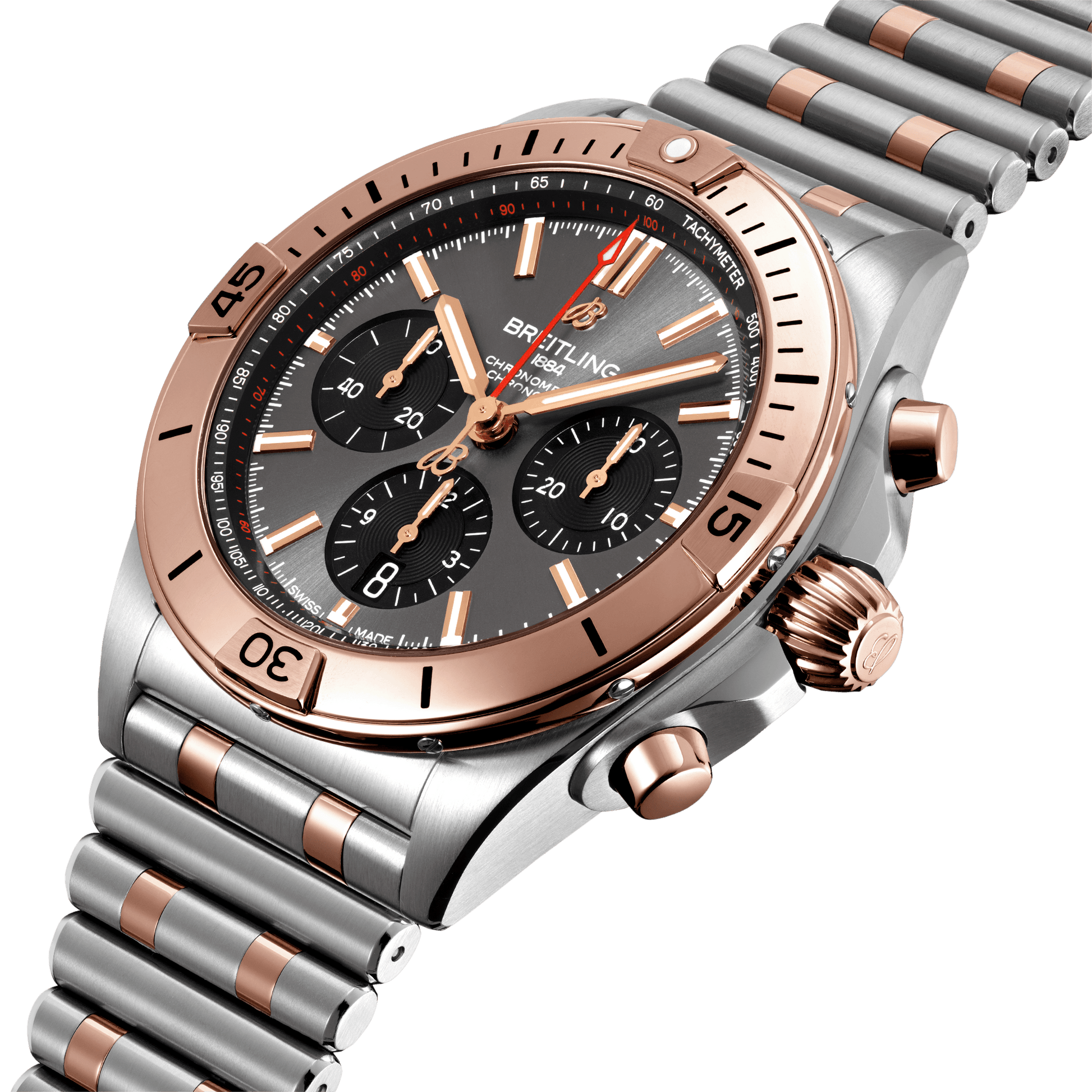 Breitling Chronomat B01 Rose Gold Anthracite Dial Men 42mm