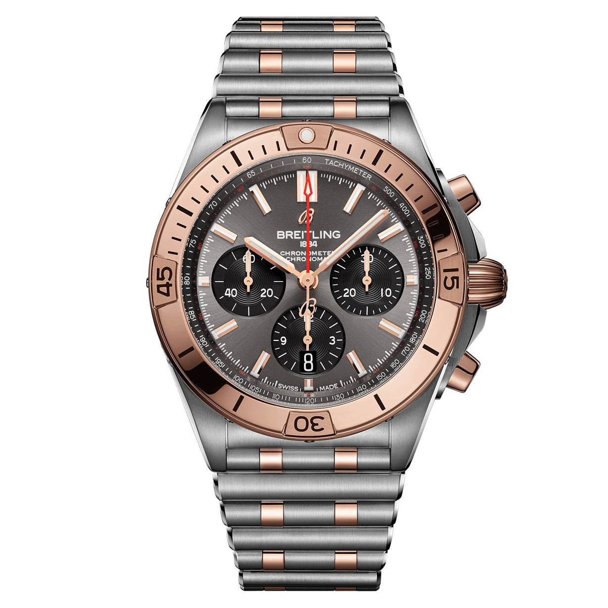 Breitling Chronomat B01 Rose Gold Anthracite Dial Men 42mm