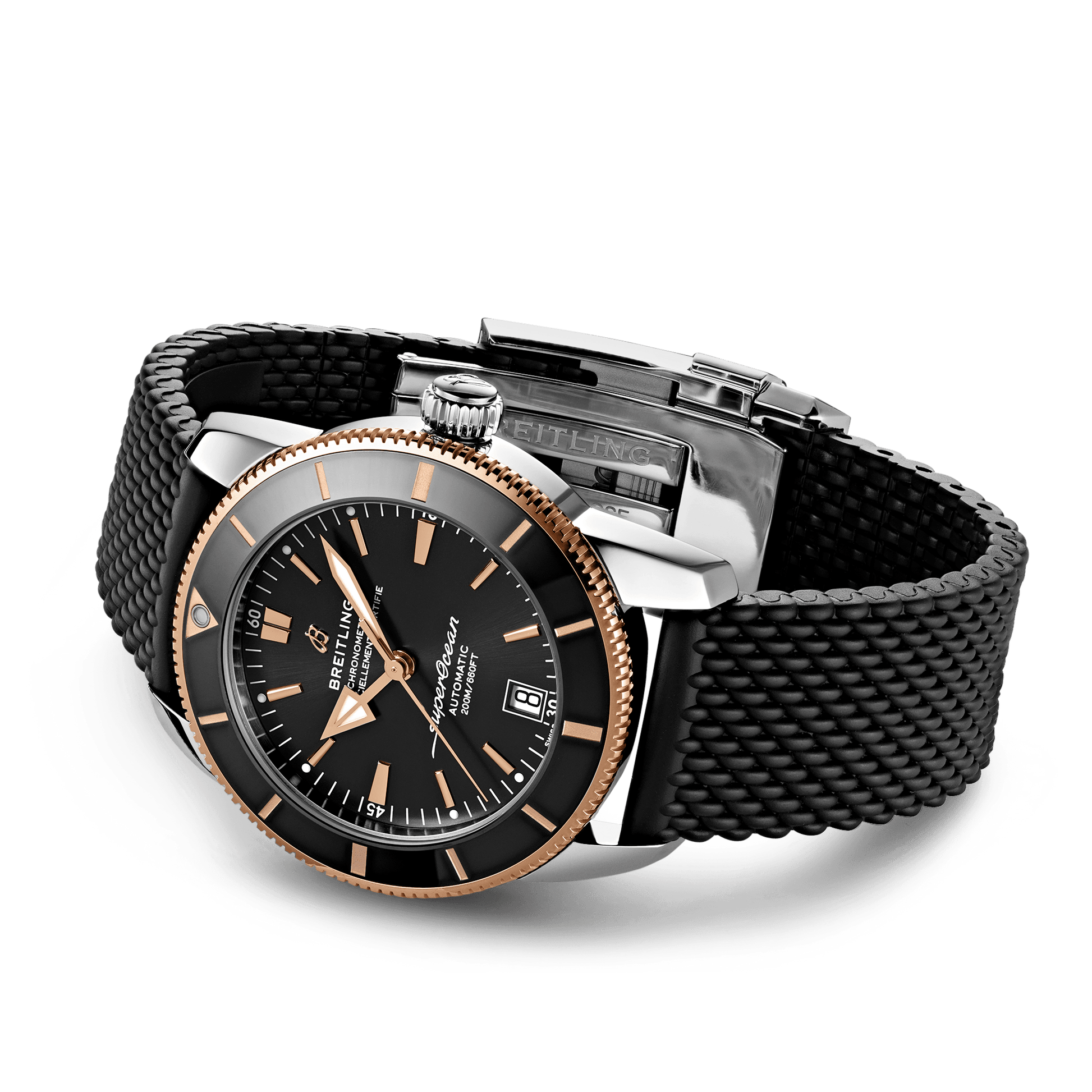 Breitling Superocean Heritage B20 Automatic 42 Rose Gold Black Dial Men 42mm