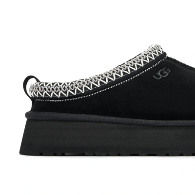 UGG Tazz Platform Black Slippers (W)
