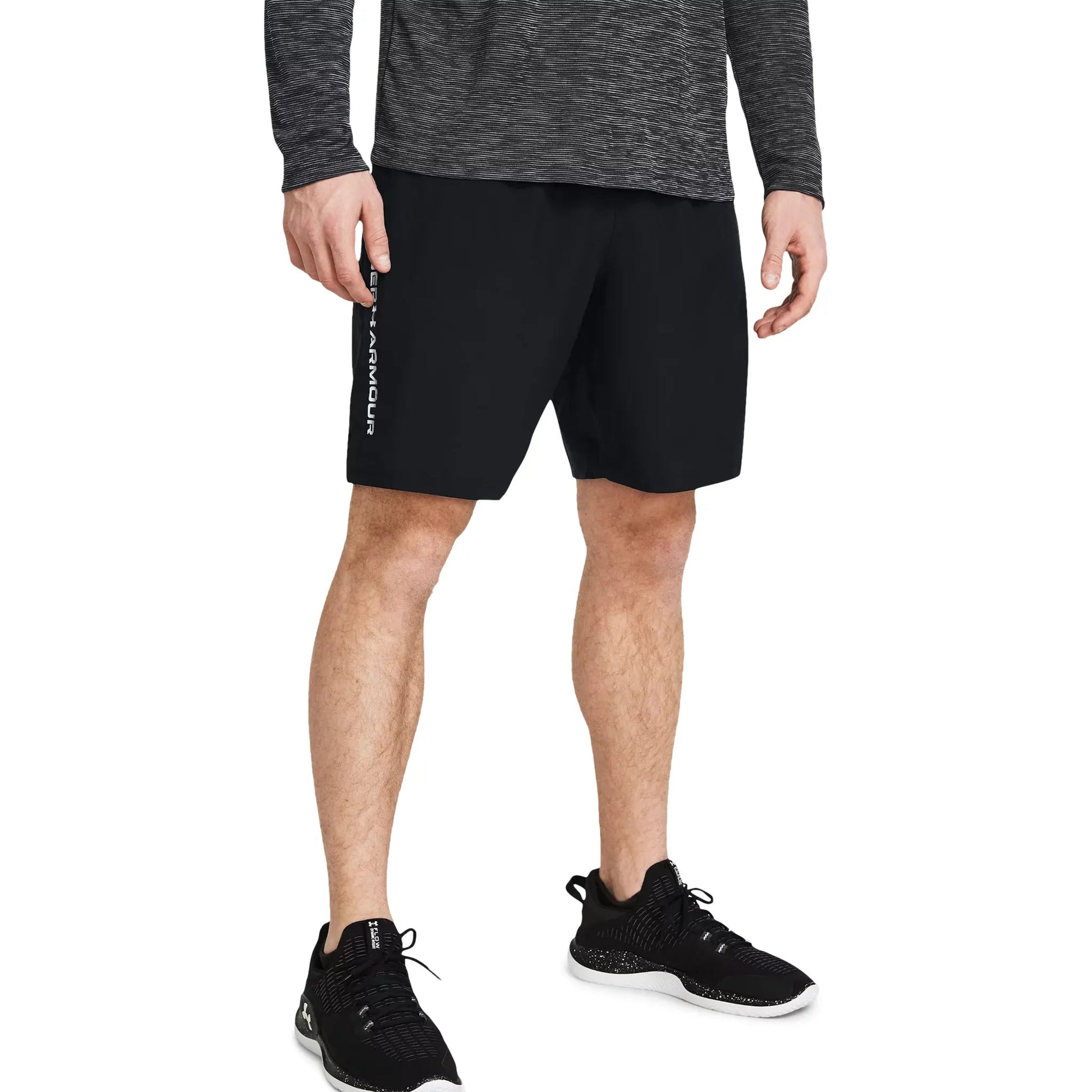 Under Armour UA Tech White Black T Shirt & Shorts