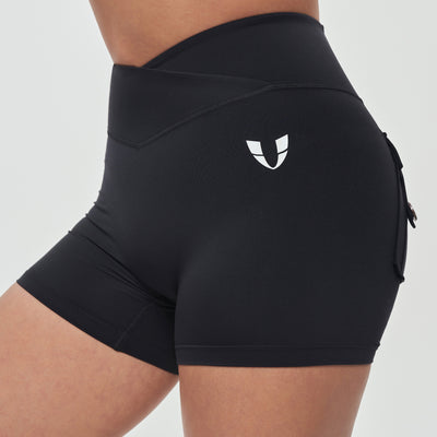V-waist Cargo Shorts Plus - Black