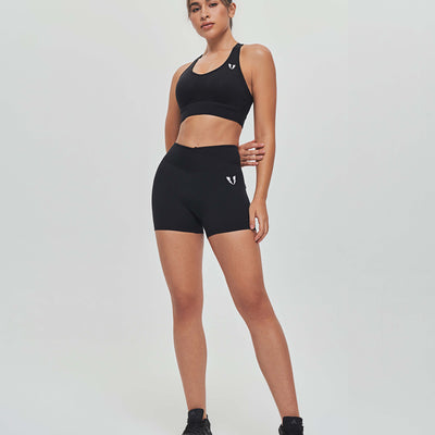 V-waist Cargo Shorts - Black