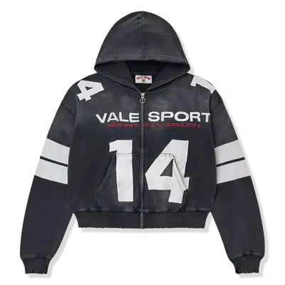 Vale Forever Jerzee Black Zip-Up Hoodie