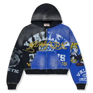 Vale Forever Valley Dreams Bipolar Black Blue Zip-Up Hoodie