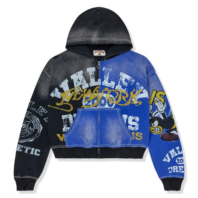 Vale Forever Valley Dreams Bipolar Black Blue Zip-Up Hoodie