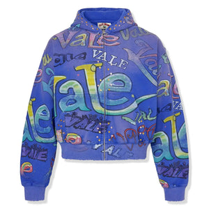 Vale Forever Valley Dreams Iceberg Blue Zip-Up Hoodie