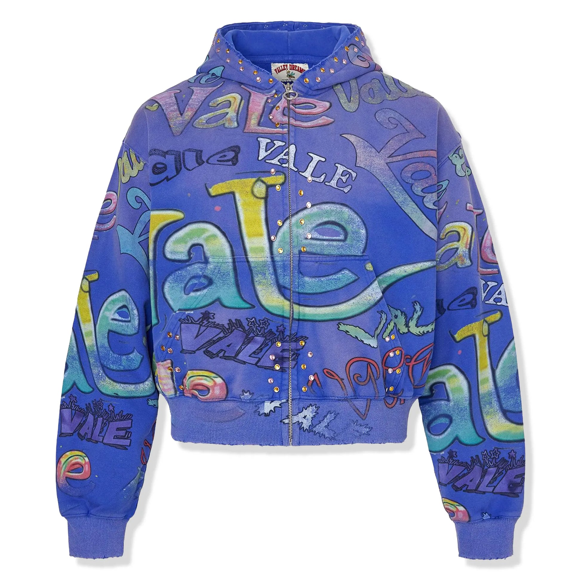 Vale Forever Valley Dreams Iceberg Blue Zip-Up Hoodie