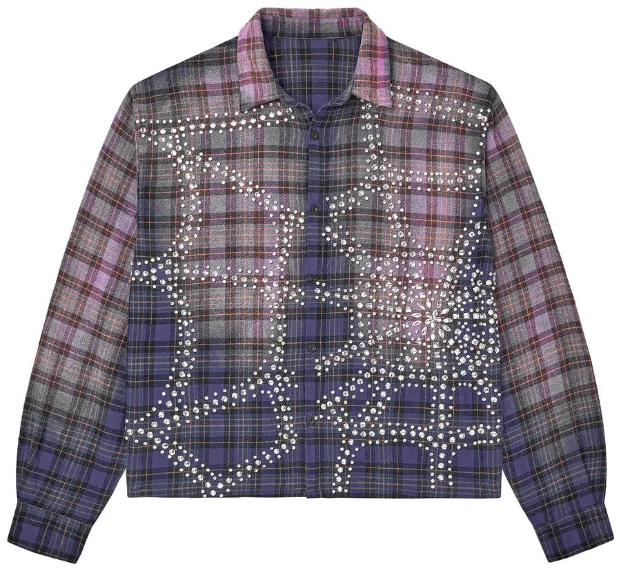 Vale Forever Valley Dreams Inferno Blue Flannel Shirt