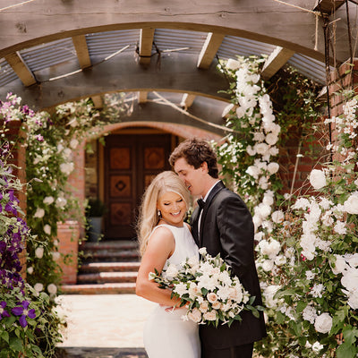 Gleaming White and Blush Kansas Wedding