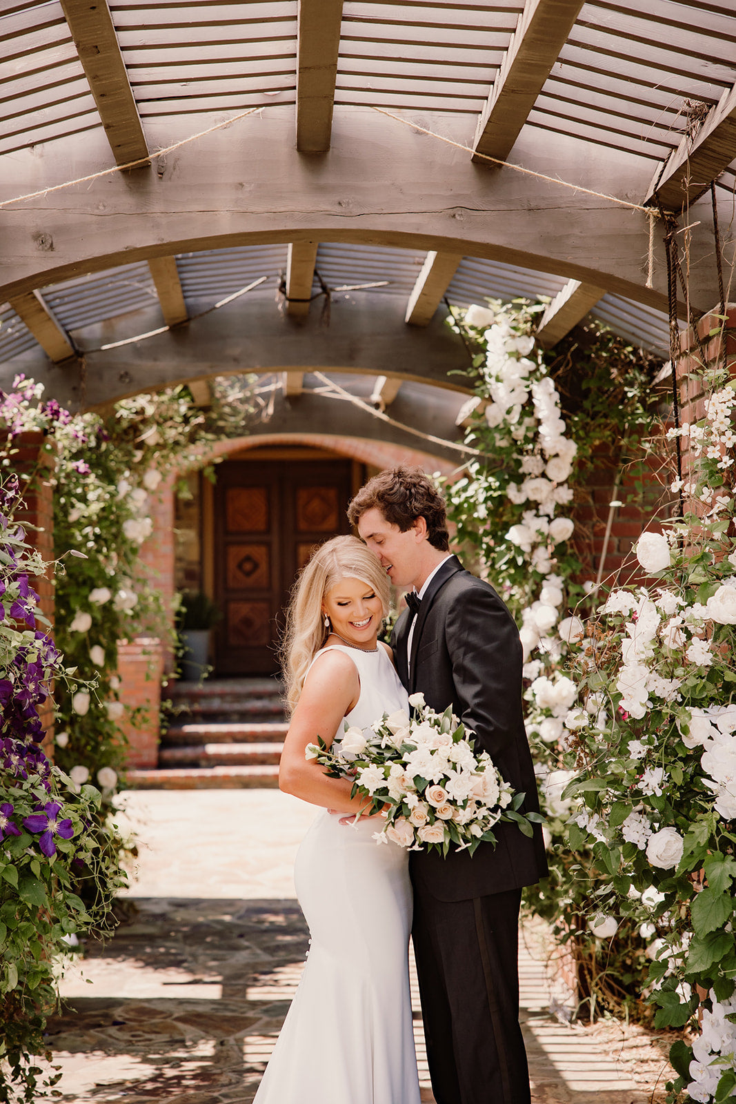 Gleaming White and Blush Kansas Wedding