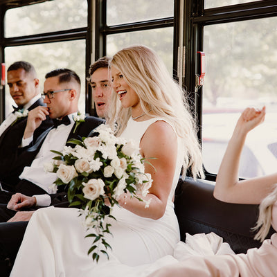 Gleaming White and Blush Kansas Wedding