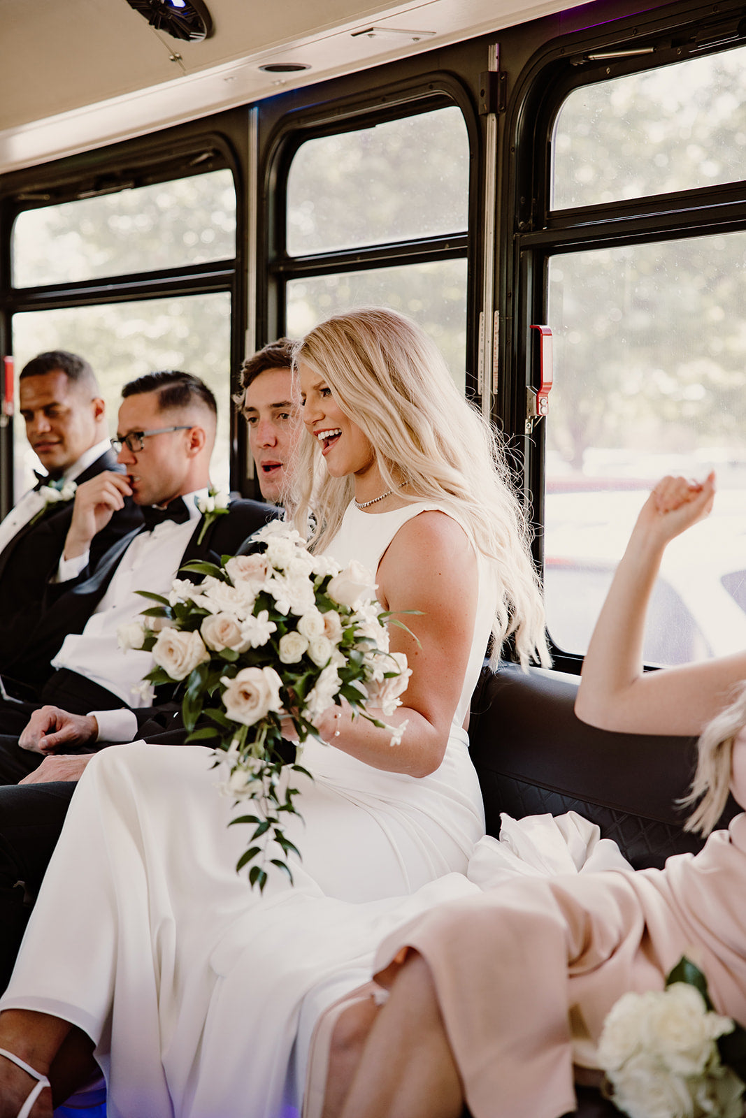Gleaming White and Blush Kansas Wedding