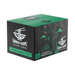 Gamer Soups Instant Noodles - Vegetable (24 Cup Box)