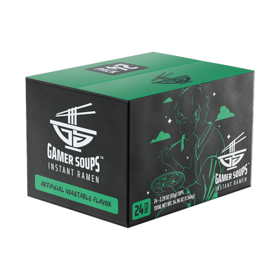 Gamer Soups Instant Noodles - Vegetable (24 Cup Box)