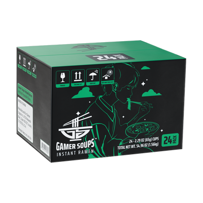 Gamer Soups Instant Noodles - Vegetable (24 Cup Box)