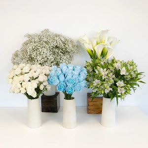 Blue Fuzzy Rose Bouquet Bar Kit