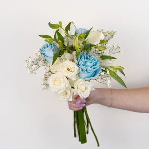 Blue Fuzzy Rose DIY Flower Kit