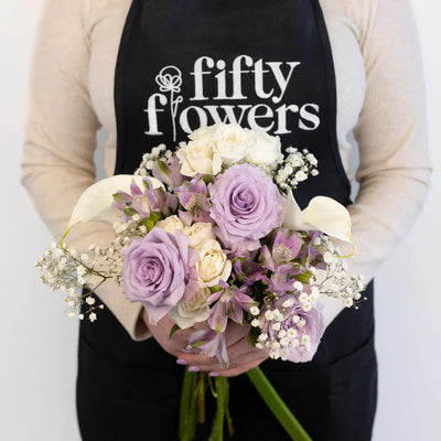 Purple Fuzzy Rose Bouquet Bar Kit