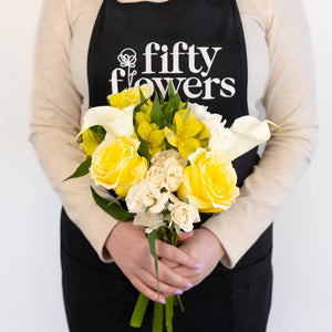 Yellow Fuzzy Rose DIY Flower Kit