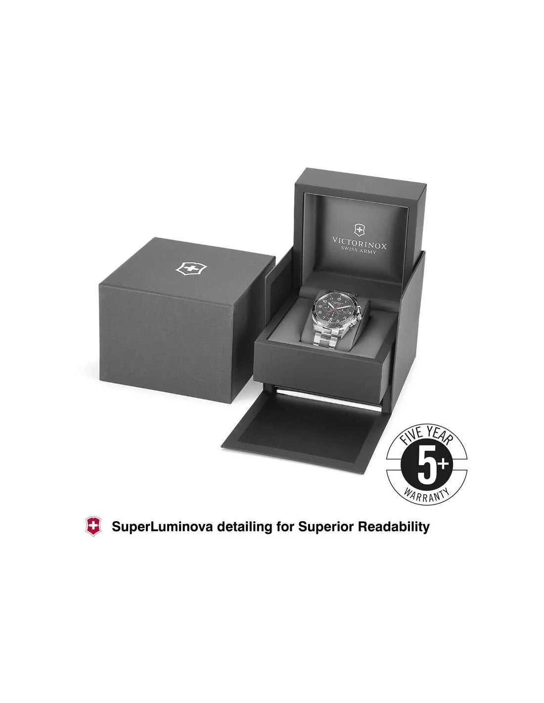 Victorinox Fieldforce Classic Silver Stainless Steel Men 42mm