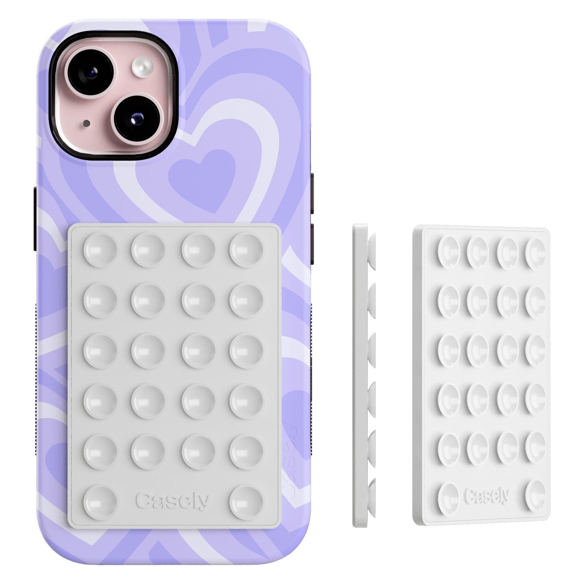 Grippy | White Silicone Suction Phone Mount with MagSafe