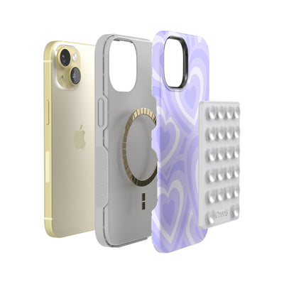 Grippy | White Silicone Suction Phone Mount with MagSafe