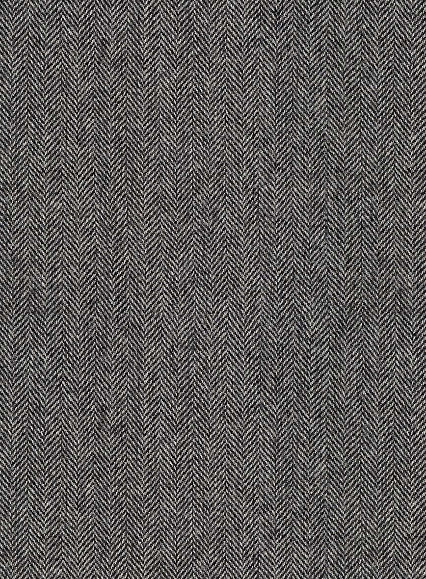 Vintage Herringbone Gray Tweed Waist Coat