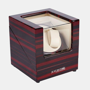 Automatic Red and White Two Watch Wooden Winder