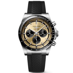 Longines Conquest Chronograph Sunray Brown & Black Dial Men 42mm