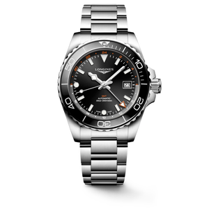 Longines Hydroconquest Gmt Sunray Black Dial Men 41mm