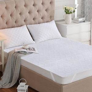 White 100% Cotton Water Resistant Microfiber Mattress Protector